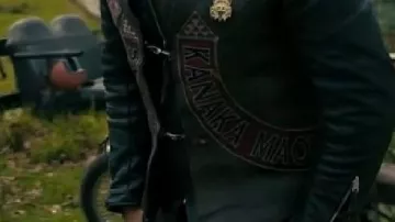 Black Leather Vest worn by Jonny (Jason Momoa) in The Wrecking Crew