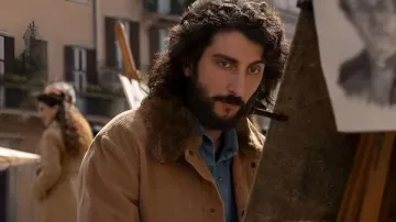 Pietro Castellitto The Big Fake Corduroy Jacket worn by Toni (Pietro Castellitto) in The Big Fake