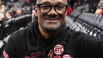 Big Tigger Houston Rockets v Atlanta Hawks Hoodie worn by Big Tigger in Big Tigger Talks Being The Official DJ For The Atlanta Hawks