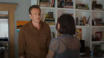 Coofandy Fleece Shirts Lined Button Down Wool Shirt Regular Fit Shacket worn by Jimmy (Jason Segel) as seen in Shrinking (S03E01)
