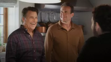 Ralph Lauren Plaid Performance Twill Shirt worn by Derek (Ted McGinley) as seen in Shrinking (S03E01)