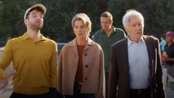 Max Mara Double-sided Wool Jacket worn by Liz (Wendie Malick) as seen in Shrinking (S03E01)