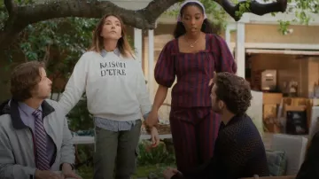 Damson Madder Rafe Pants worn by Gaby (Jessica Williams) as seen in Shrinking (S03E01)