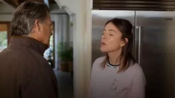 Madewell Black and White Striped Long Sleeve Top worn by Liz (Christa Miller) as seen in Shrinking (S03E01)