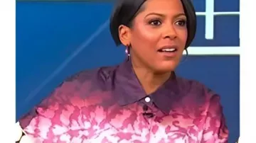 Tamron Hall Show 2026 Tamron Hall Mixed Print Shirtdress worn by Tamron Hall in Tamron Hall