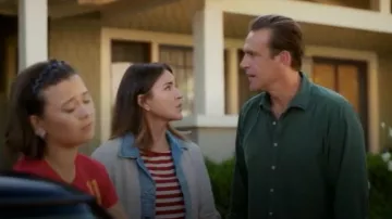 Jennifer Meyer Turquoise Inlay Bar Studs worn by Liz (Christa Miller) as seen in Shrinking (S03E01)