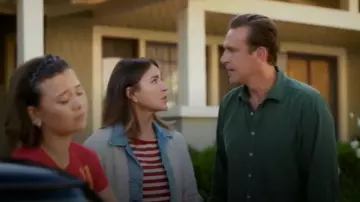 Jennifer Meyer Turquoise Inlay Bar Studs worn by Liz (Christa Miller) as seen in Shrinking (S03E01)