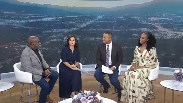 Manolo Blahnik BB 90 Checked Tweed Pumps worn by Laura Jarrett as seen in Today on  January 30, 2026