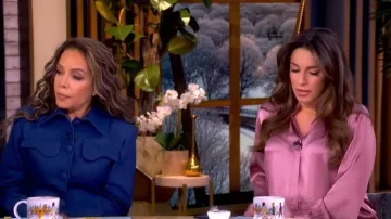 L'Agence Bianca Silk Satin Blouse worn by Alyssa Farah Griffin as seen in The View on  January 29, 2026