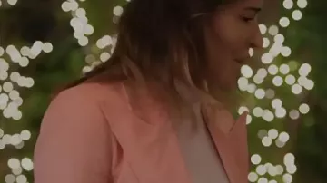 Shrinking S03 Christa Miller Pink Corduroy Blazer worn by Liz (Christa Miller) in Shrinking (S02)