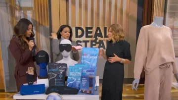 Robe chemise à manches courtes d’Akris portée par Tory Johnson vue dans Good Morning America le 29 janvier 2026