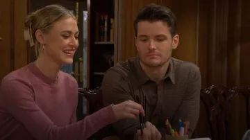 Vince Houndstooth Button-Up Shirt worn by Kyle Abbott (Michael Mealor) as seen in The Young and the Restless on January 22, 2026