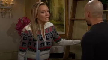 Perfect Moment Nordic Half Zip Sweater worn by Abby Newman (Melissa Ordway) as seen in The Young and the Restless on January 22, 2026