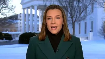 Ann Taylor Wool Blend Tailored Chesterfield Coat worn by Mary Bruce as seen in Good Morning America on  February 2, 2026