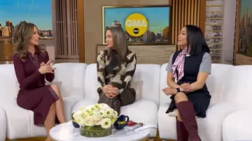 Nanushka Nayeli Tie Dye Turtleneck Top worn by Ginger Zee as seen in Good Morning America on February 2, 2026