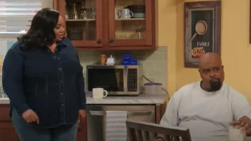 NWT Long Sleeve Denim Bwagutton Down Shirt worn by Ms. Pat (Ms. Pat) as seen in The Ms. Pat Show (S05E05)