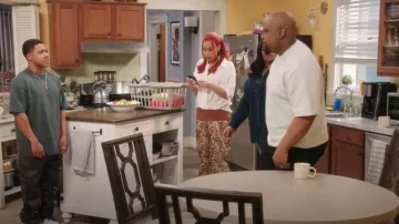 Bar III Animal-Print Cargo Jogger Pants worn by Denise (Tami Roman) as seen in The Ms. Pat Show (S05E05)