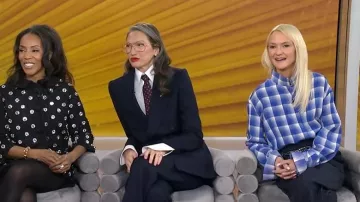 Tory Burch Pierced Studded Belt worn by Zanna Roberts Rassi as seen in Today with Jenna & Sheinelle  on February 2, 2026