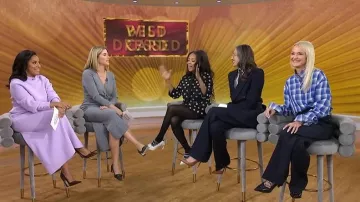 Manolo Blahnik Fenix 50 Buckled Suede Pumps worn by Jenna Bush Hager as seen in Today with Jenna & Sheinelle  on February 2, 2026