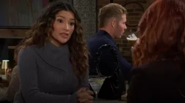 JW Pei Gabbi Ruched Faux Leather Hobo worn by Audra Charles (Zuleyka Silver) as seen in The Young and the Restless on January 23, 2026