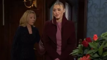JW Pei Sharon Bag in Claret worn by Claire Grace (Hayley Erin) as seen in The Young and the Restless on January 26, 2026