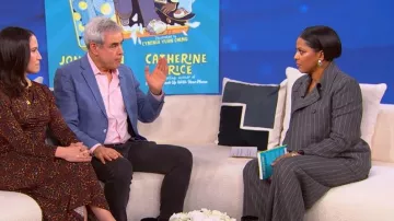 Carolina Herrera Cropped Double Breasted Pinstripe Jacket worn by Tamron Hall as seen in Tamron Hall Show on January 28, 2026