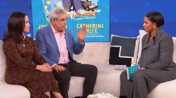 Carolina Herrera Wide Leg Pinstripe Diane Pant worn by Tamron Hall as seen in Tamron Hall Show on January 28, 2026