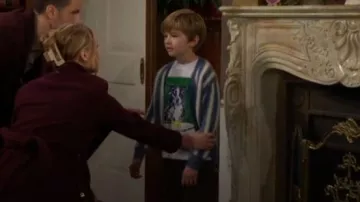 J. Crew Wool-Blend Cardigan in Stripe worn by Harrison Abbott (Redding Munsell) as seen in The Young and the Restless on January 26, 2026