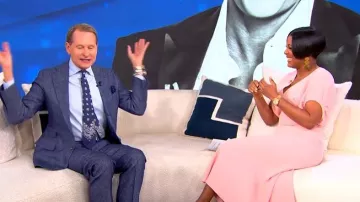 Victoria Beckham Gathered Crepe Midi Dress worn by Tamron Hall as seen in Tamron Hall Show on February 2, 2026