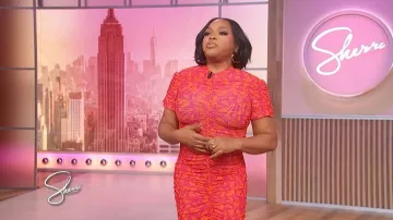 Ofuure Raye Ruched Maxi Mesh Dress worn by Sherri Shepherd as seen in Sherri on February 2, 2026