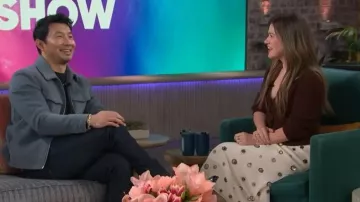 Reiss Peridoe Full Zip Trucker Jacket worn by Simu Liu as seen in The Kelly Clarkson Show on February 2, 2026