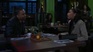 WeWoreWhat Blazer Romper worn by Kat Richardson (Colby Muhammad) as seen in Beyond the Gates (S02E17)