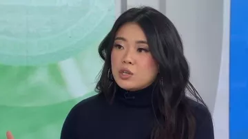 Akris Fine Gauge Cashmere & Silk Turtleneck Sweater worn by Vivian Tu as seen in Today on  February 3, 2026