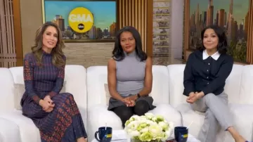 Maje Cropped Poplin Shirt worn by Stephanie Ramos as seen in Good Morning America on February 3, 2026