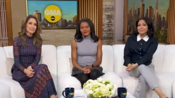 Hunter Bell Hunter Bell Sabine Dress worn by Rhiannon Ally as seen in Good Morning America on February 3, 2026