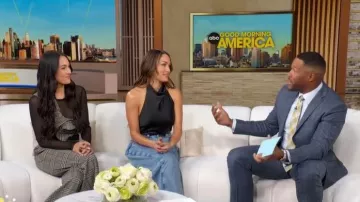 JBQ Camelia Top worn by Brie Bella as seen in Good Morning America on February 3, 2026