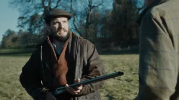 Barbour Winter Bedale Wax Jacket worn by Henry Muck (Kit Harrington) as seen in Industry (S04E02)