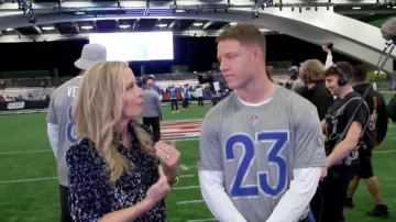 Maeve The Leandra Velvet Shirred Yoke Blouse worn by Becky Worley as seen in Good Morning America on February 3, 2026