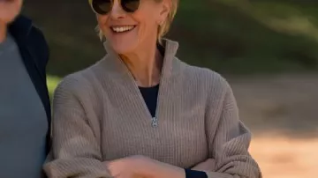 Shrinking Season 3 Wendie Malick Zip Cardigan