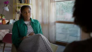 Ganni Polka Dot Double Satin Skirt worn by Gaby (Jessica Williams) as seen in Shrinking(S03E02)