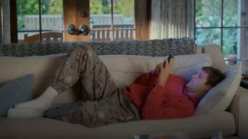 BDG Eagle Pattern Sweatpant worn by Matthew (Markus Silbiger) as seen in Shrinking(S03E02)