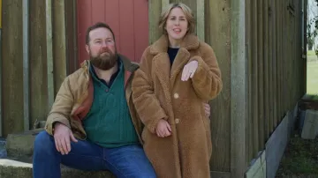 Max Mara Teddy Bear Icon Coat worn by Erin Napier as seen in Home Town (S10E05)