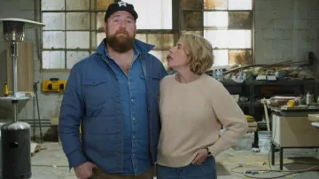 RRL Ralph Lauren Quilted Twill Western Over Shirt Jacket worn by Ben Napier as seen in Home Town (S10E05)