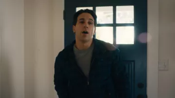 Brooks Brothers Plaid Cotton Corduroy Bomber Jacket worn by Lev 'Oz' Osman (Deniz Akdeniz) as seen in High Potential (S02E12)