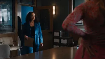 Boss Jatinda Glen Check Wool Suit Jacket worn by Selena Soto (Judy Reyes) as seen in High Potential (S02E12)