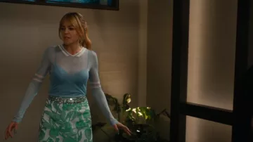 Miaou Monica Top Periwinkle worn by Morgan Gillory (Kaitlin Olson) as seen in High Potential (S02E12)