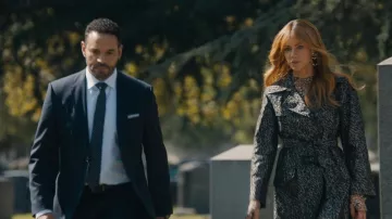 Calvin Klein Trench Coat worn by Morgan Gillory (Kaitlin Olson) as seen in High Potential (S02E12)