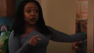 Michael Costello Kylee Midi Dress worn by Janine Teagues (Quinta Brunson) as seen in Abbott Elementary (S05E13)