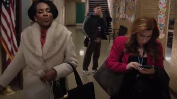Mango Manteco Coat worn by Barbara Howard (Sheryl Lee Ralph) as seen in Abbott Elementary (S05E13)