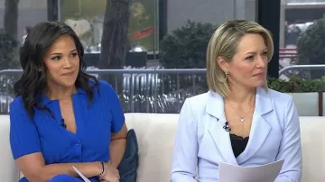 Scanlan Theodore Pleated Rib Cuffed Shirt worn by Laura Jarrett as seen in Today on February 4, 2026